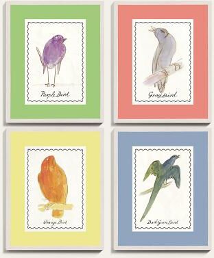 "Comic Birds Art - III, 22"" x 18"" - Ballard Designs"