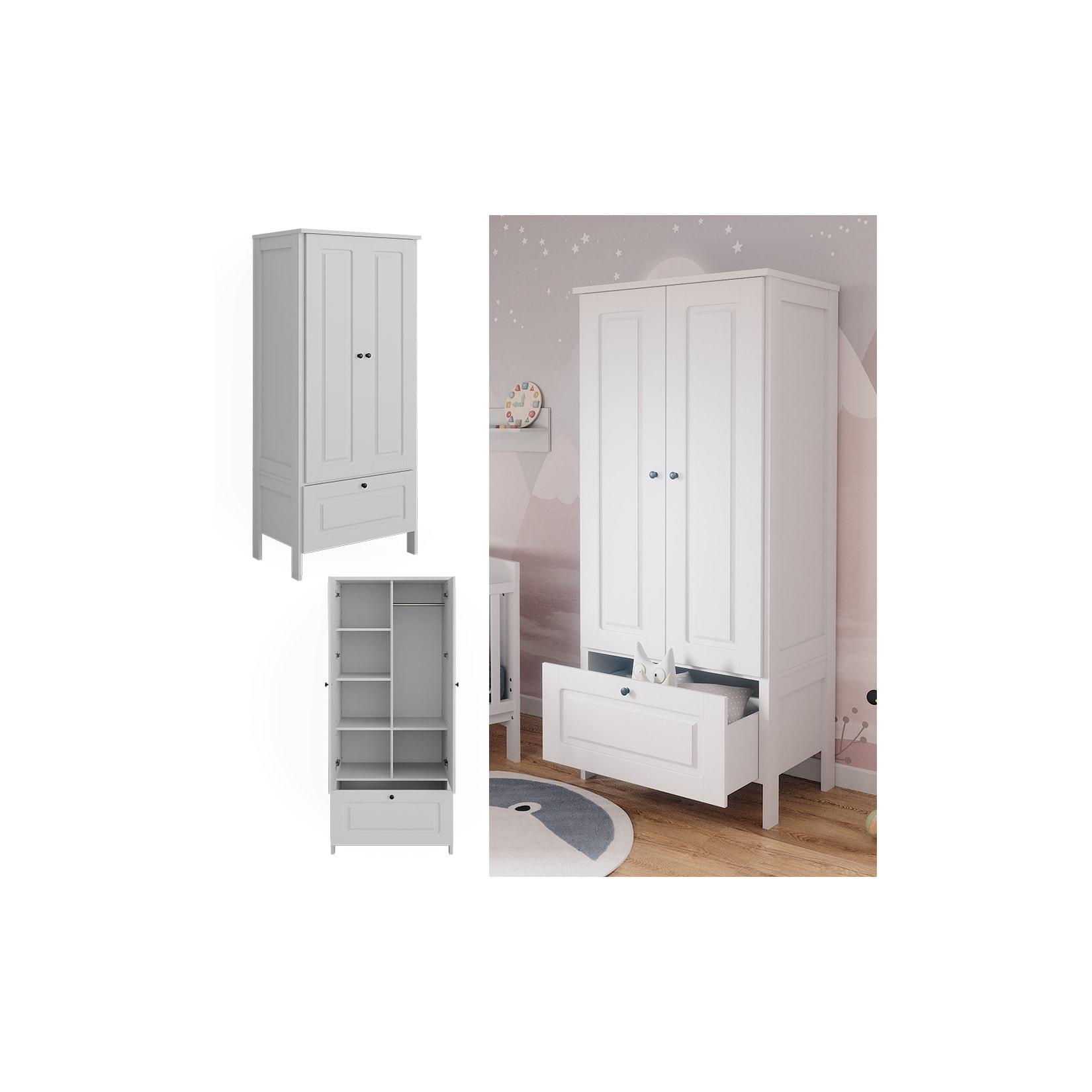 Vitalispa Kinderkleiderschrank Ajaton Weiß 83,3 x 187 cm