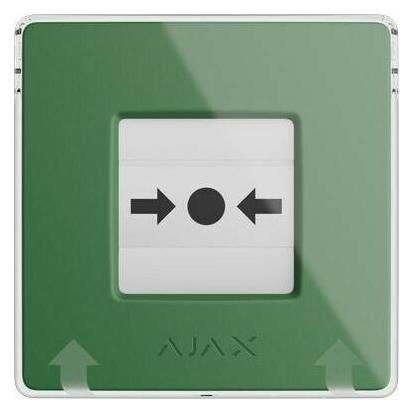 Ajax Systems Manual Call Point (Green) (8EU) ASP | Wireless wall-mounted button for manual fire ala... (87639.171.NC1)