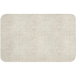 WC-VORLEGER Leinen - Textur - Beige Toilettenteppich 80x50 cm