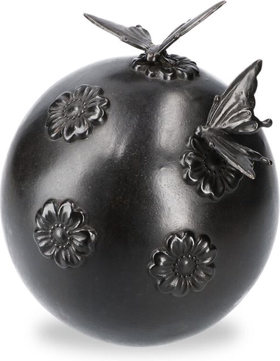 Bronzartes Mini Asurn met 5 Vlinders en Bloemen in Brons
