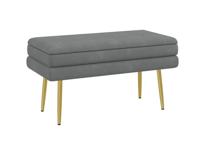 Homcom Sitzbank, Polsterbank, Bettbank, Grau, Dunkelgrau, Kunststoff, 37.5x43x79.5 cm, Esszimmer, Bank, Sitzbänke