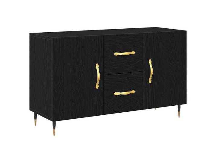 YUN@Buffet Bas Bahut Armoire Commode Sidebord Chêne Noir 100x36x60 cm - bois d'ingénierie @1946@