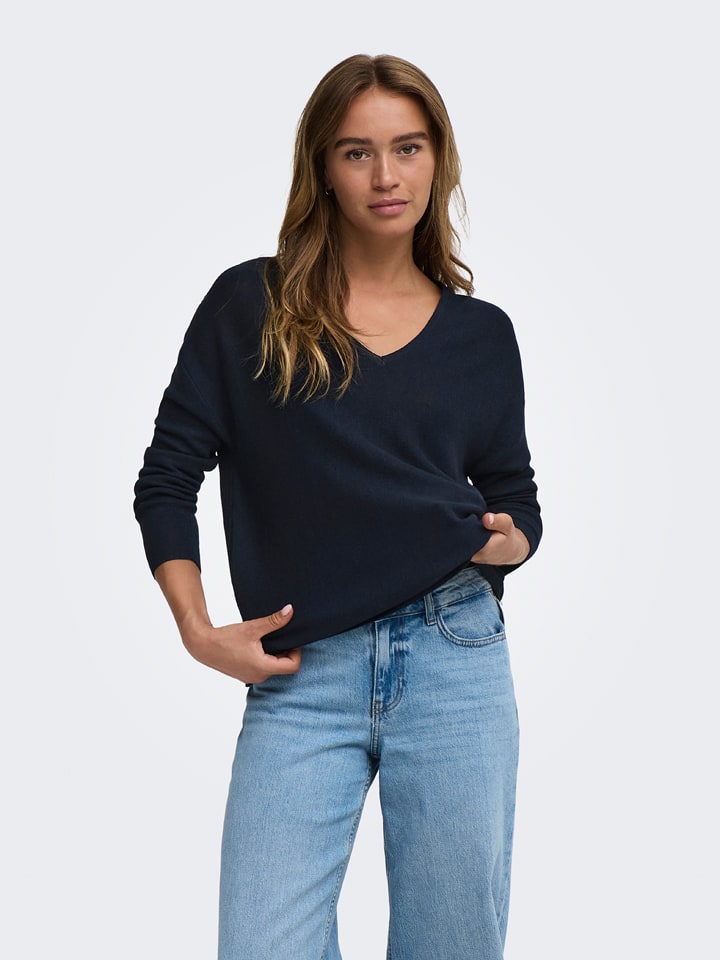 JDY Pullover "New" in Dunkelblau - L