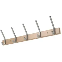Wandgarderobe Holzprofil Buche 7 Hut-/7 Mantelh.L.1000mm Hakenabstand 150mm