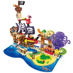 VTech Marble Rush Piratenschiff Set – interaktive Kugelbahn mit 143 Bauteilen und 10 MarBalls