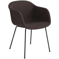 Muuto Fiber Armchair, tube base, remix 373 / schwarz