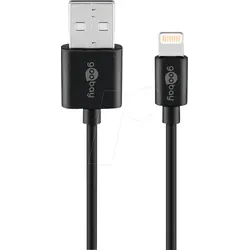 GOOBAY 72906 - Sync- & Ladekabel, USB-A > Lightning, 2,0 m, schwarz