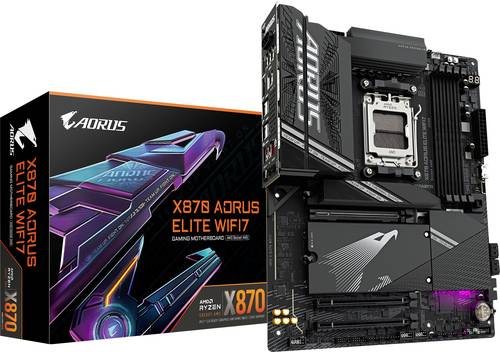 Gigabyte X870 A ELITE WIFI7 AM5 ATX MB Mainboard Sockel (PC) AMD AM5 Formfaktor (Details) ATX Mainboard-Chipsatz AMD X870