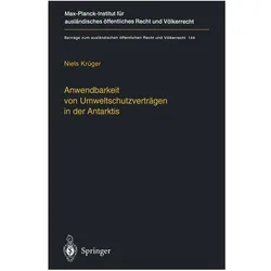 Anwendbarkeit von Umweltschutzverträgen in der Antarktis, Fachbücher von Niels Krüger
