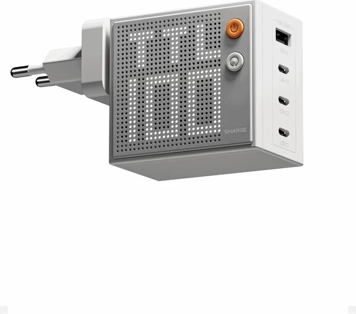 SHARGE Pixel 100 GaN-Ladegerät, 100W, 3x USB-C, 1x USB-A - weiss