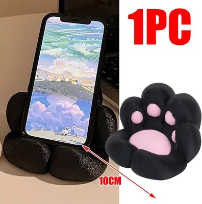 Modern Mode Marketplace Cute Cat Paw Phone Stand For Desk Universal Kawaii Phone Holder black