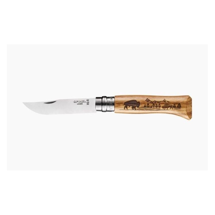 Opinel Animalia Oak Buffalo Knife 08 Blister (60096070)