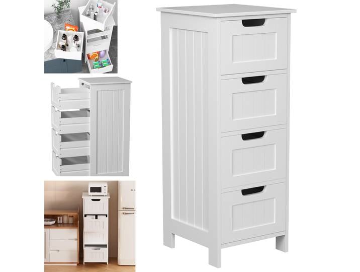 4 MELPoitrine de proximité des égouts, armoire de rangement sur pied blanc, planche Chi, commode de rangement en bois, valeur, NW