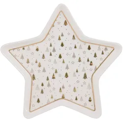 6er-Set ladelle Servierteller Noelle 20 x cm Porzellan Gold