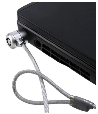 F&K Candado de Seguridad Antirrobo para Portátil, Cadena de Cable con llave, Nuevo