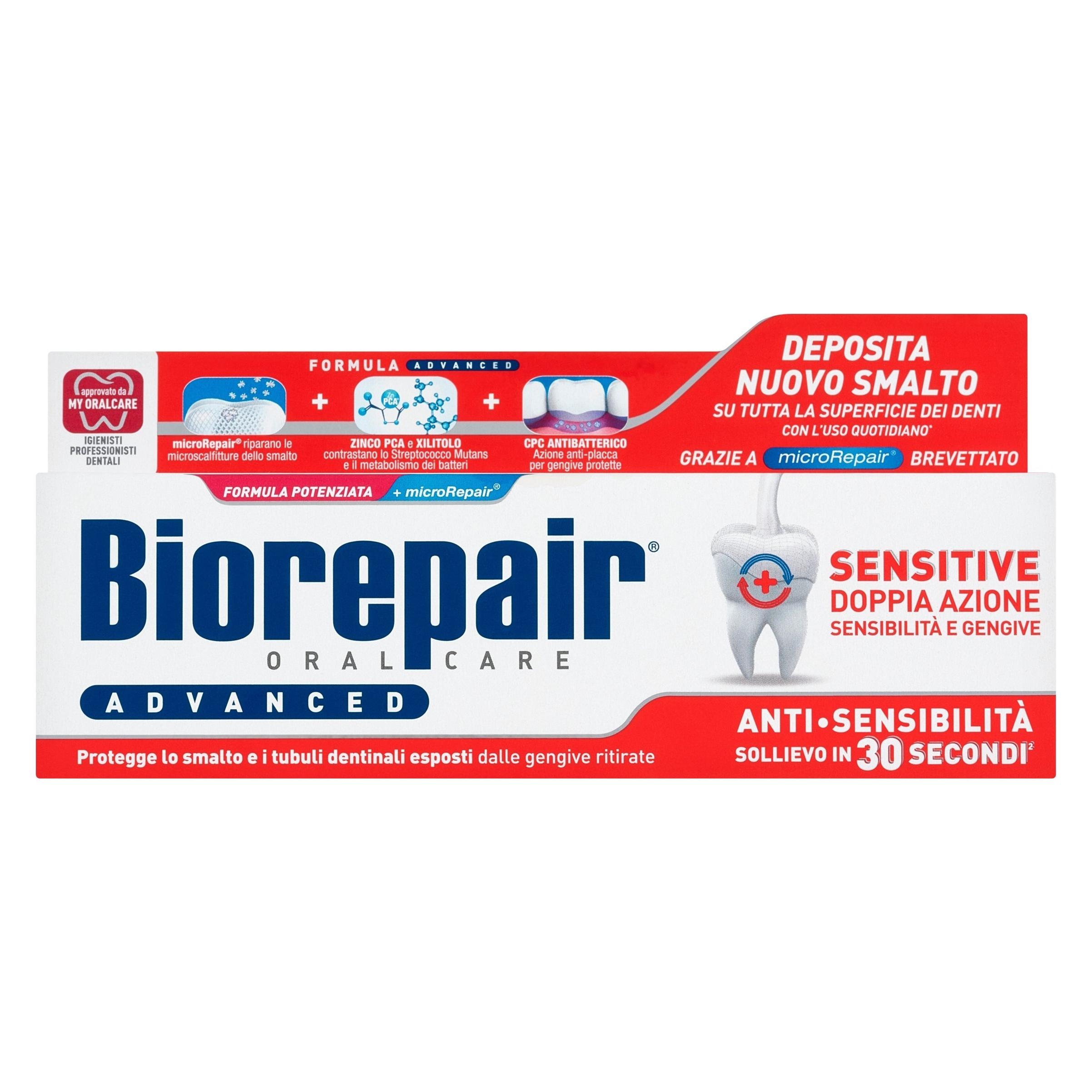 Biorepair Advanced Sensitive Toothpaste Double Action für Empfindlichkeit und Zahnfleisch (75 ml) (49021502)