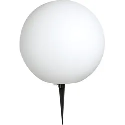 Außenlampe Kugel LED Gartenlampen mit Strom Leuchtkugeln für Garten, Erdspieß weiß, 1x 7W 1x 806lm 2700K, DxH 40 x 56 cm