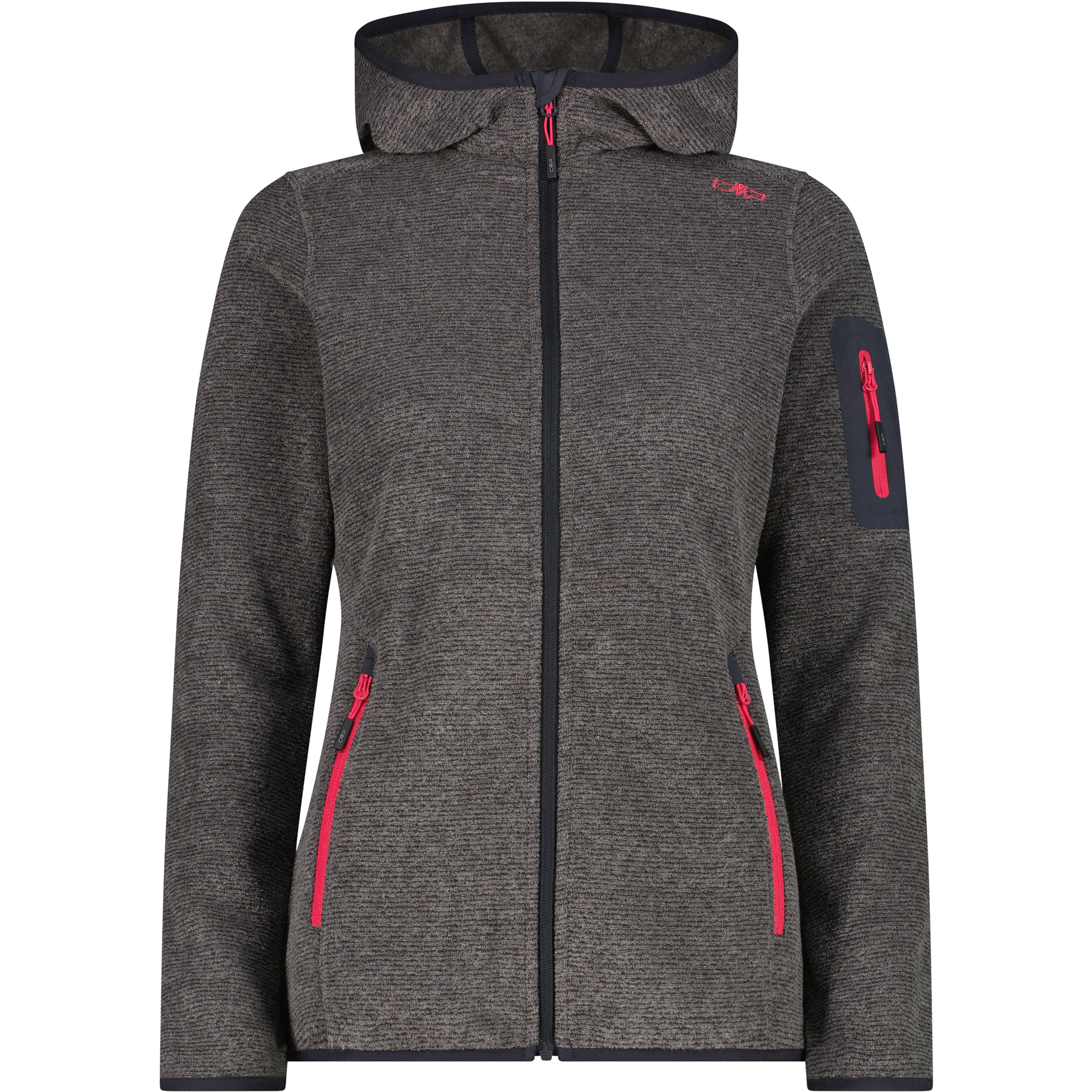 CMP Damen Fleecejacke grau Größe XXL Trekking Elastisch