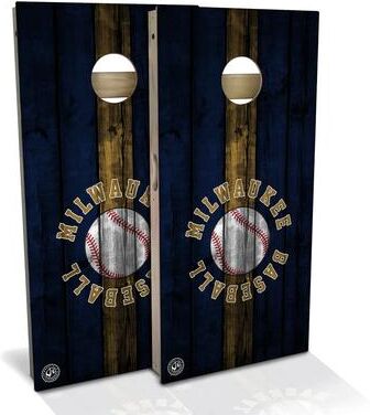 Skip's Garage Milwaukee Baseball Outdoor Cornhole Board Set
