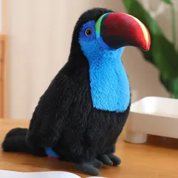 Plüschvogel Tukan Plüsch Maskottchen Kuscheltier Blau 35cm