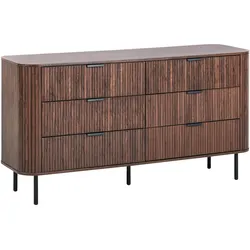 KOMMODE mit 6 Schubladen Dunkelbraun Bradley