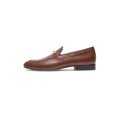 Loafer HENRY STEVENS "Maxwell HL", Herren, Gr. 41, braun (mittelbraun), Kalbsleder, Schuhe Loafer