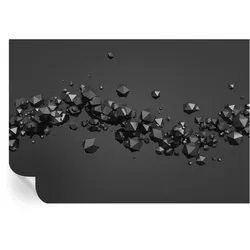 FOTOTAPETE 152x104 cm - Schwarze Klumpen
