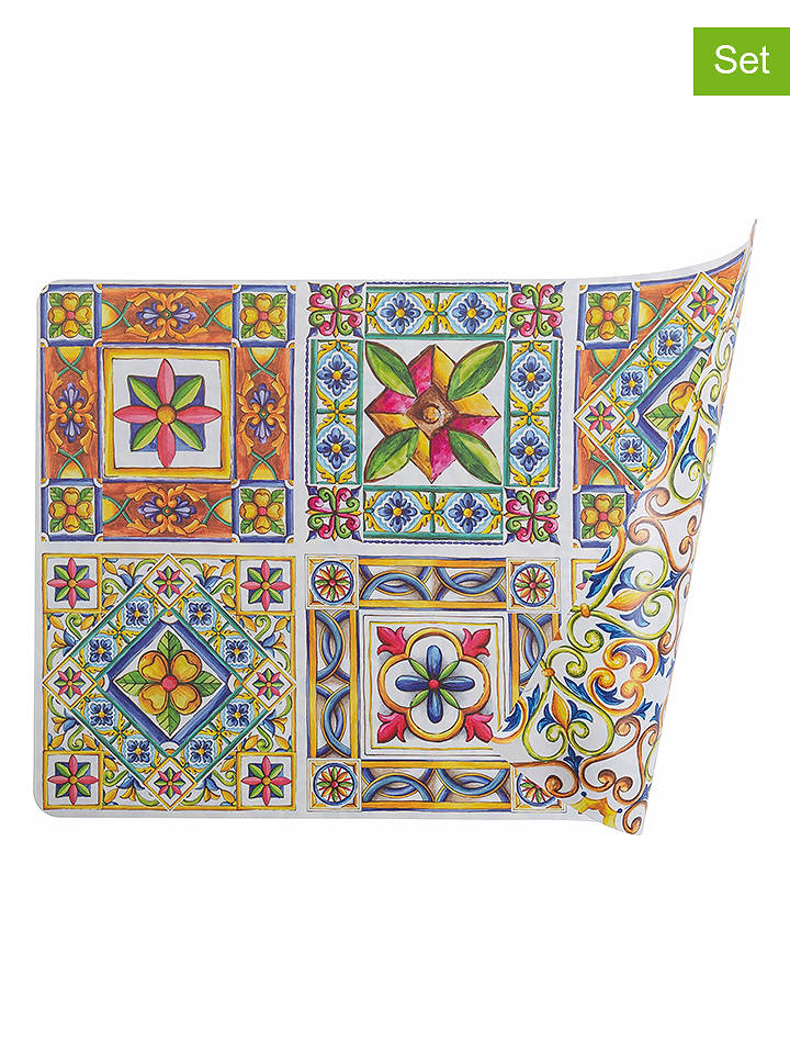 Villa d´Este 6er-Set: Tischsets "Costiera" in Bunt - (L)45 x (B)30 cm - onesize