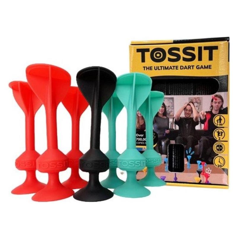 Tossit Gra w rzutki z silikonowymi przyssawkami Zestaw Startowy czerwony i zielony (TOSS-SPLSET-RECY)