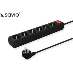 Savio, Steckdosenleiste, Steckdosenleiste 6 Steckdosen 5m, LZ-04 (6x, CEE 7/3, CEE 7/4, Typ 13, 5 m)