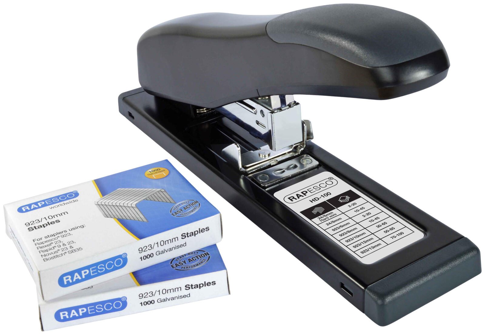 RAPESCO® Heftgerät Germ-Savvy ECO HD-100 schwarz, 1 St. 1307