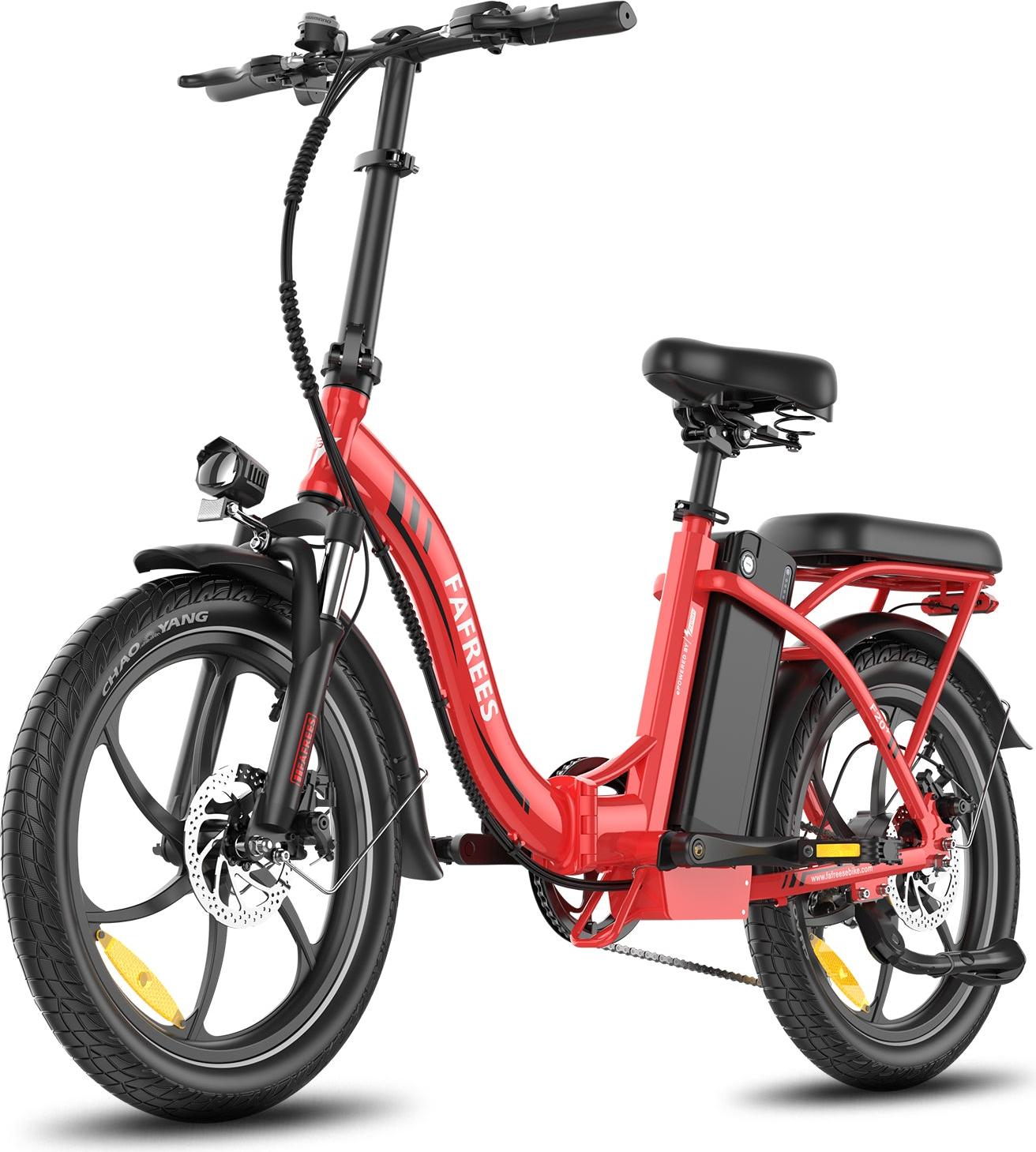 E-Bike FAFREES F20+ - Motor 250W Akku 36V20Ah 20 Zoll Mechanische Scheibenbremse - Rot
