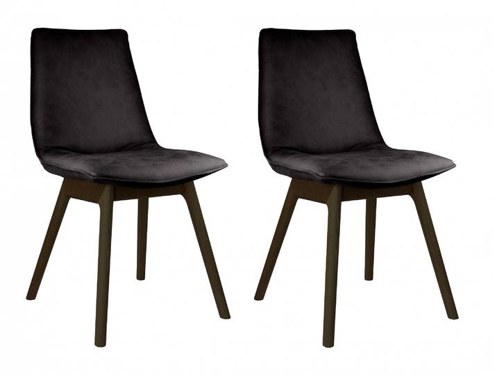 4-Fußstuhl OTTO HOME Ramon , schwarz (schwarz trelew 7006, buche wenge), B:46cm H:89cm T:57cm, Holzwerkstoff, Massivholz, Polyester, Stühle, mit Massivholzbeinen, verschiedenen Farben und Stoffe