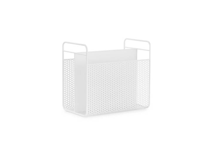 Porte-revues en métal blanc Analog