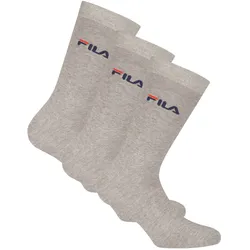 FILA Unisex Socken, 3 Paar - Strümpfe, Street, Sport, Socks Set, Logo, 35-46 Grau / 43-46 (9-11 UK)