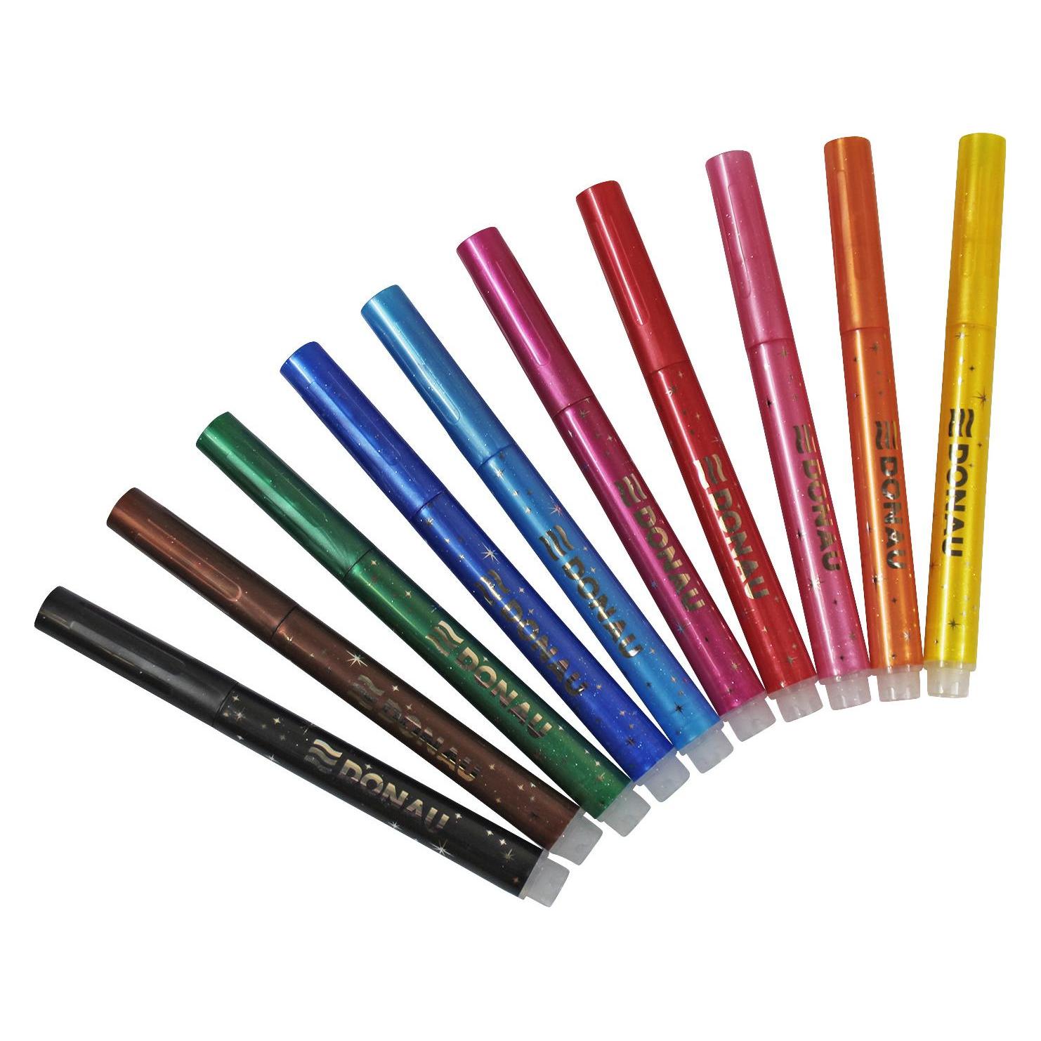 Donau Fasermaler glitter 10 Stück (10x) (322234)