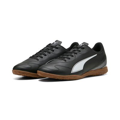 Fußballschuh PUMA "VITORIA II IT", Herren, Gr. 46, schwarz-weiß (puma schwarz, puma weiß), Synthetik, Schuhe Fußballschuh, für Halle und Straße, mit Gummilaufsohle