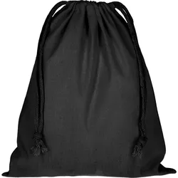 16er Pack Baumwoll-Zuziehbeutel 25 x 30 cm, schwarz