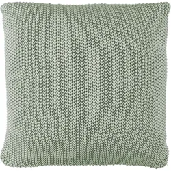 Nordic Knit Kissen 50 x 50 cm Pastellgrün aus Bio-Baumwolle