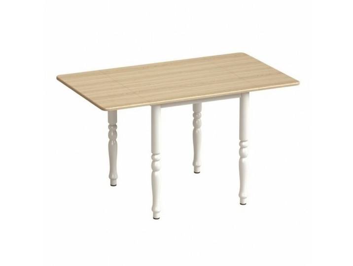 ROVRYN Table à manger pliable extensible 134 cm MDF acier chêne naturel et blanc