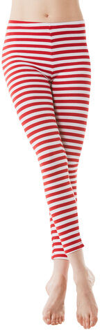 Leggings "Ringel", rot/weiß