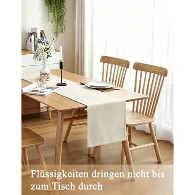 Tischläufer OTTO HOME "Ozzie, 1 Stück in Leinenoptik, verschiedene Größen, Dekoration", beige, B:160cm L:40cm, Polyester, Tischdecken, Formstabil & pflegeleicht, gewebtes Design, uni, Dekoration, Esszimmer
