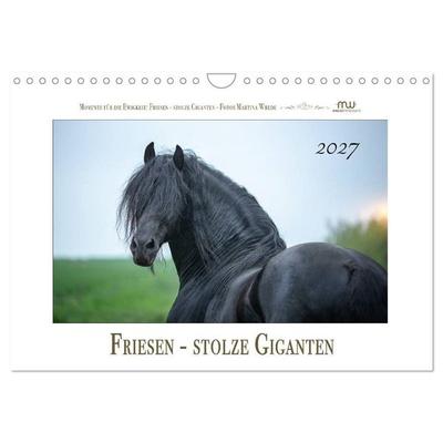 Friesen - stolze Giganten (Wandkalender 2027 DIN A4 quer), CALVENDO Monatskalender