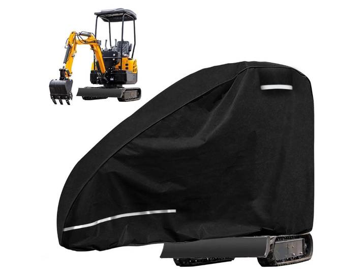 Minibagger Abdeckplane Wasserdicht Atmungsaktiv 420D Oxford Schwarz für 800-1600kg