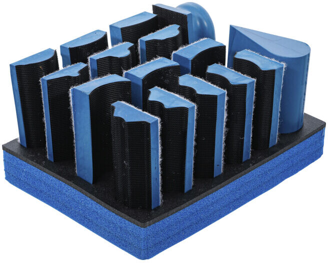 BGS Set de blocs abrasifs à scratch, 16 pièces ; BGS technic (74365)