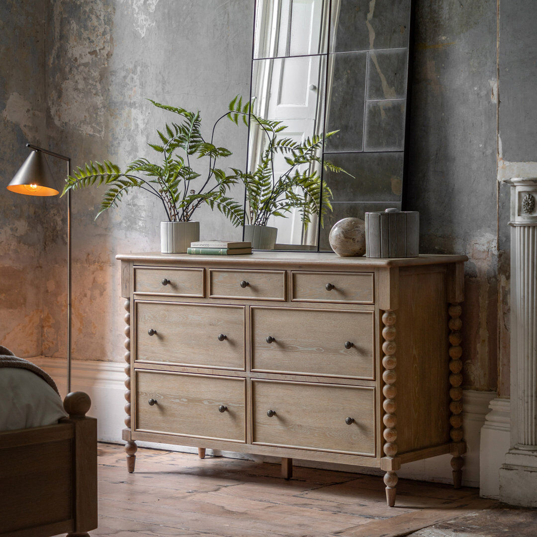 Rosalind Wheeler 1400 cm W Chest of 7 Drawers Brown 900cm H X 1,400cm W X 450cm D