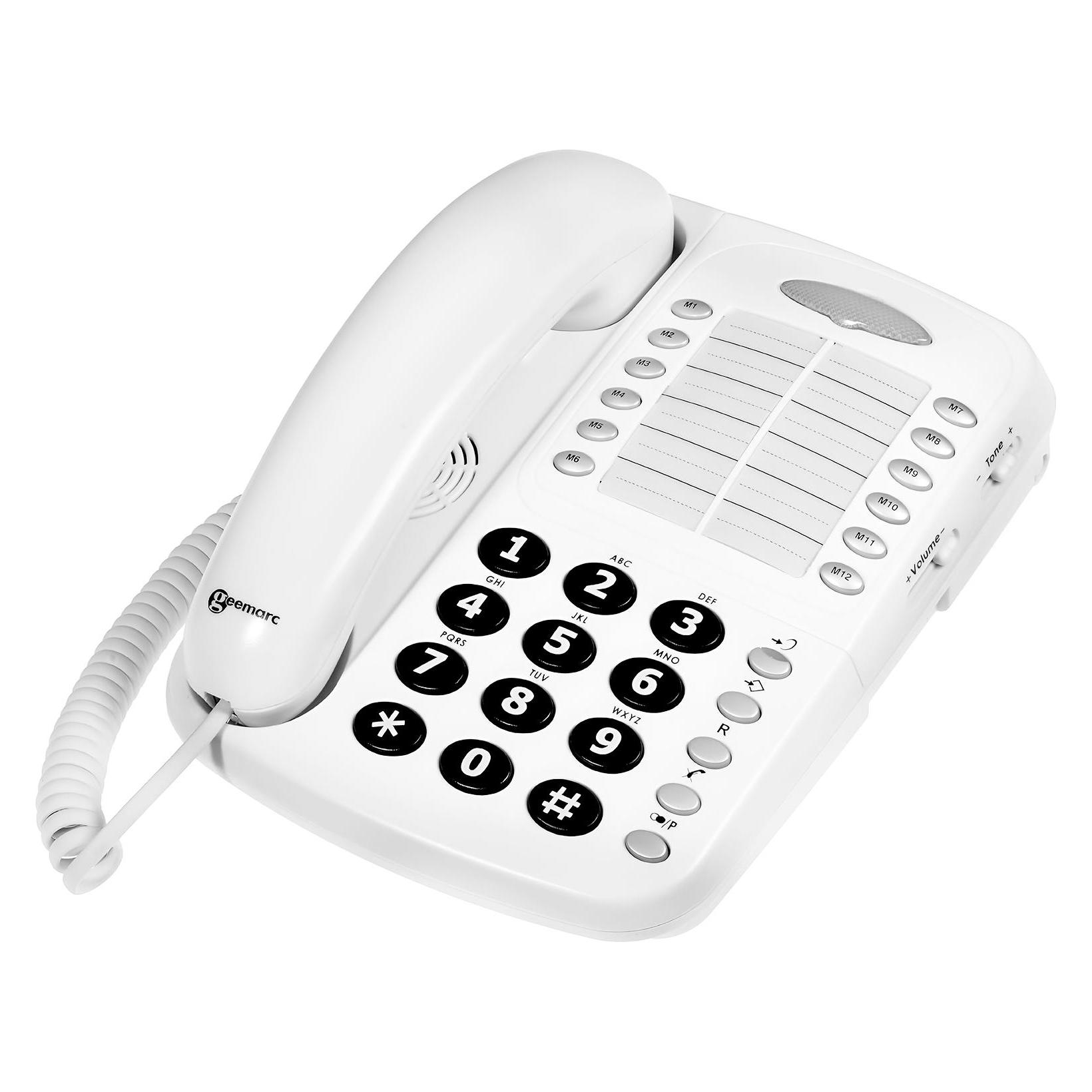 Geemarc CL1100 verstärktes Büro-Telefon - 30dB (CL1100_WH_I)