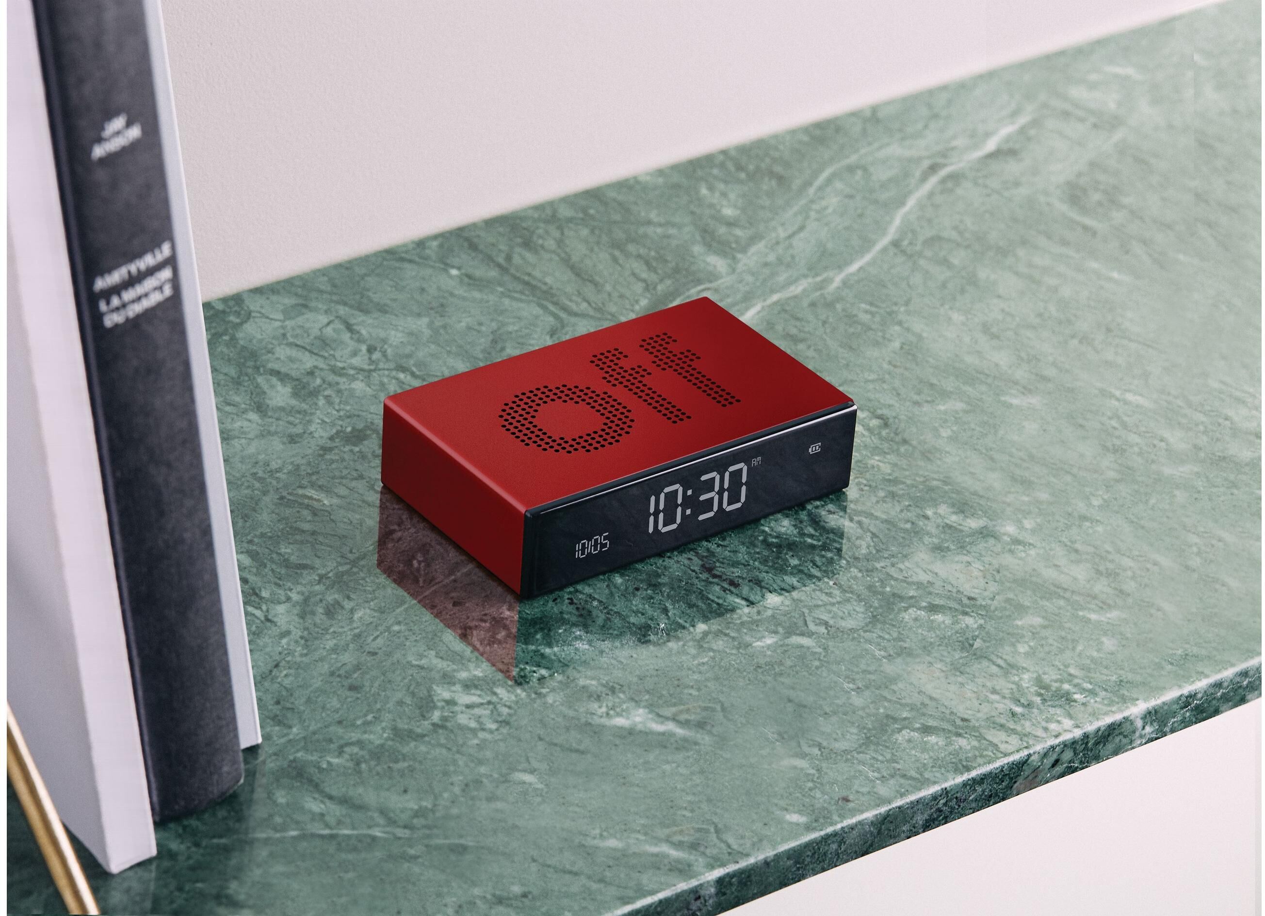 Wecker LEXON "Flip Premium", rot, Wecker, Wecker rot Einheitsgröße