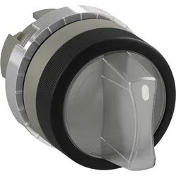 ABB P9MSLZ5I Wahlschalter 3 Positionen, transparent, beleuchtbar, Metall-Reihe 1SFA184628R9108